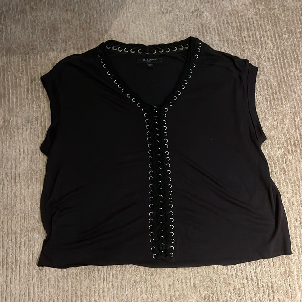 Black AllSaints short sleeve shirt